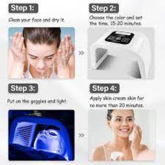 NEW 0'MELON OMEGA LIGHT 4 COLOR LED SKIN CARE SOLUTION - Picture 4 of 8